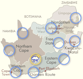 Karoo Klima- und Reisewetter-Karte